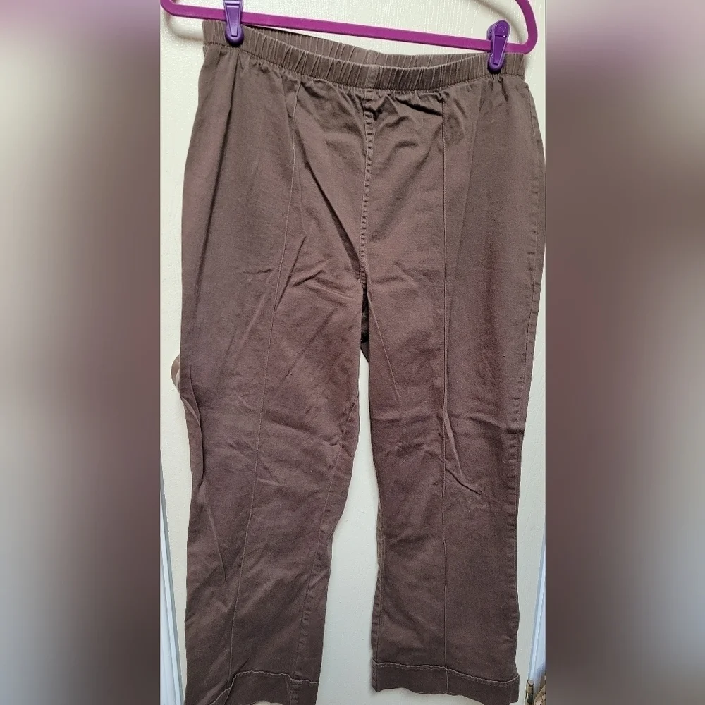 Womens Chocolate Brown Stretch Denim Pants